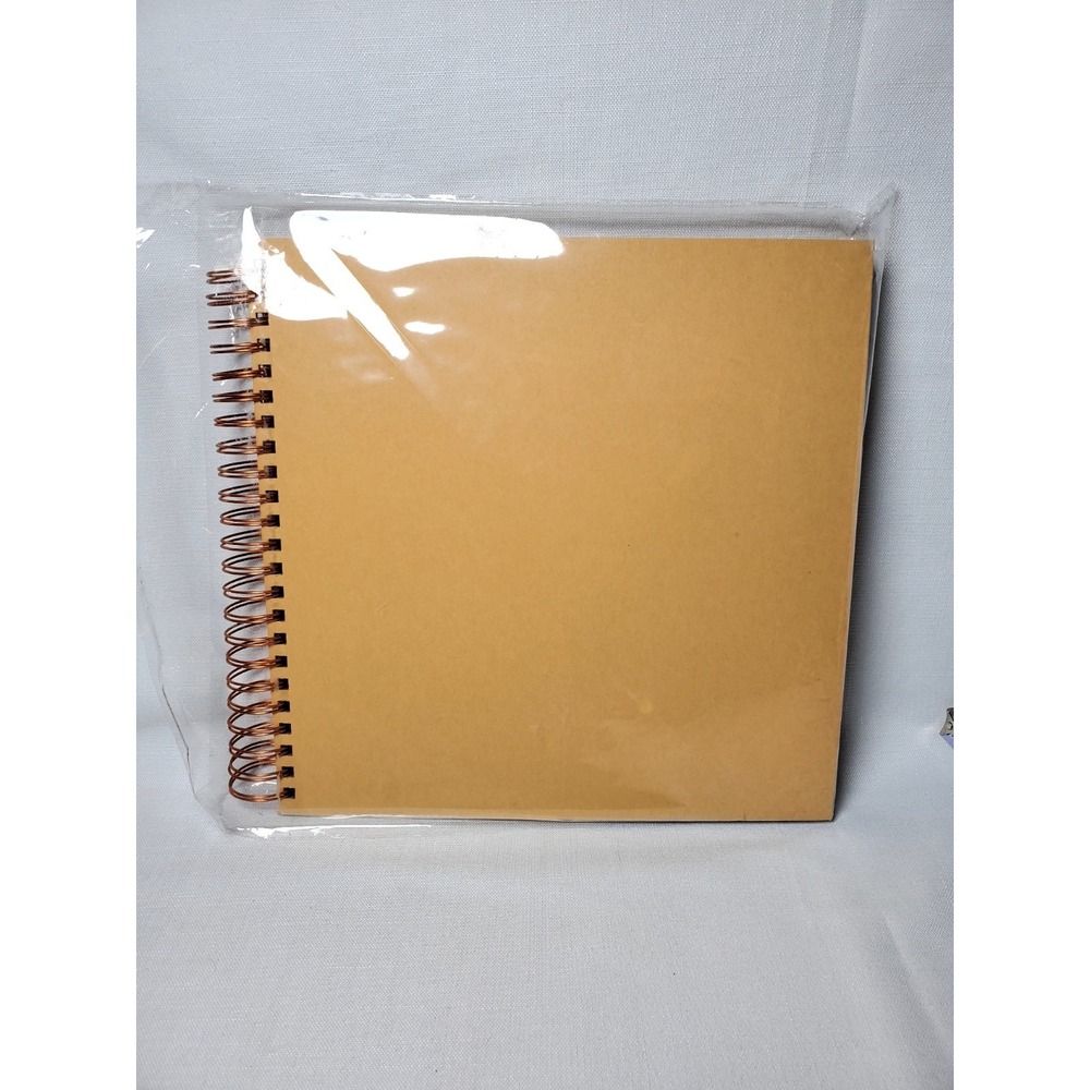 Large Spiral Bound Kraft Scrapbook Album Heavy Cardstock Pages 12x12...NEW